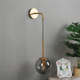 Lunara - Nordic Vintage Glazen LED Wandlamp, Ronde Ontwerp voor Slaapkamer & Buiten